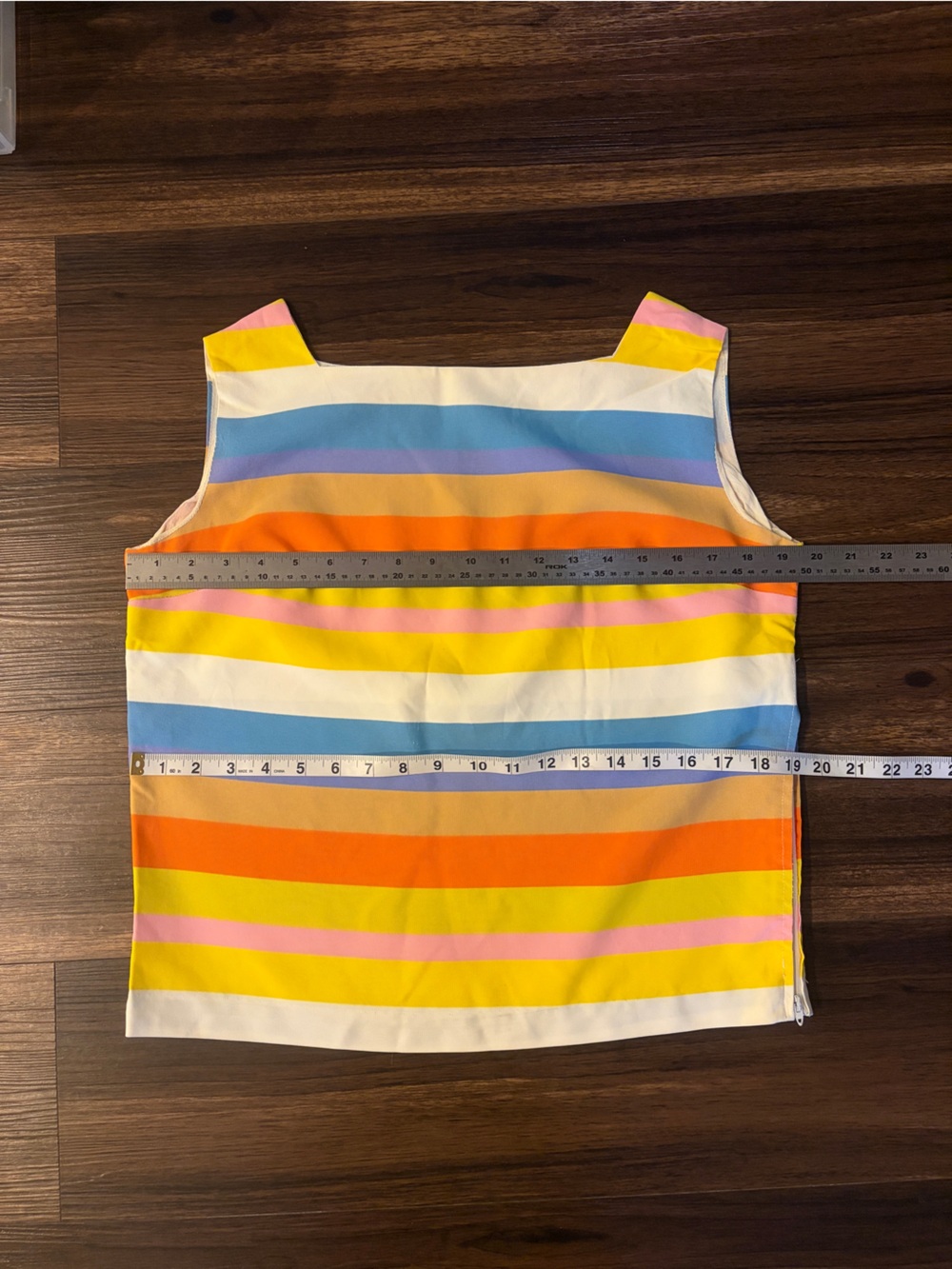 Vintage 70s Multi-Color Striped Sleeveless Top - Women's - Picture 6 of 11